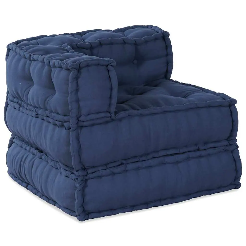 Modular Sofa Unit 2 Pieces Blue Fabric Indoor Outdoor Living Room