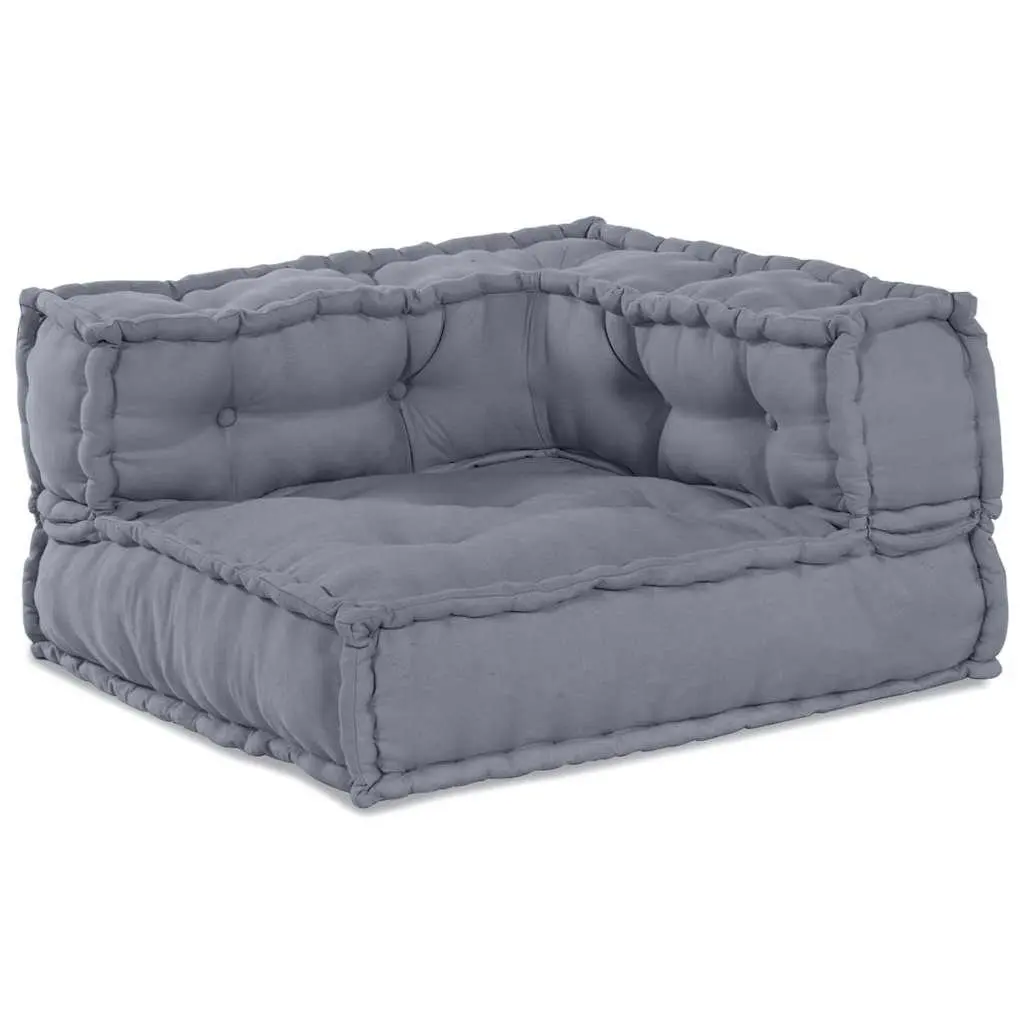 Modular Sofa Unit Indoor Outdoor Grey Fabric Corner Lounge Sectional Seating