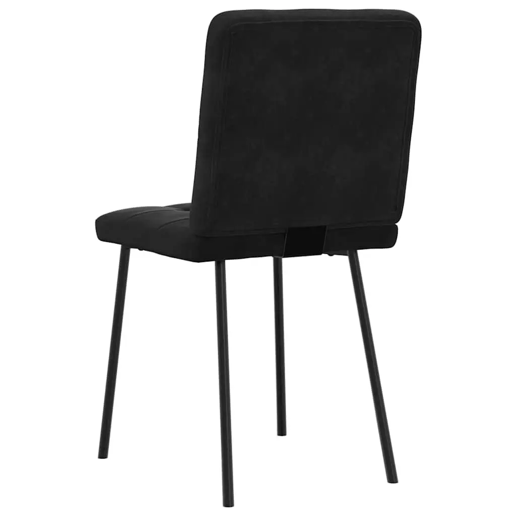 Dining Chairs Kitchen Room Set of 4 Black Velvet Upholstered Furniture