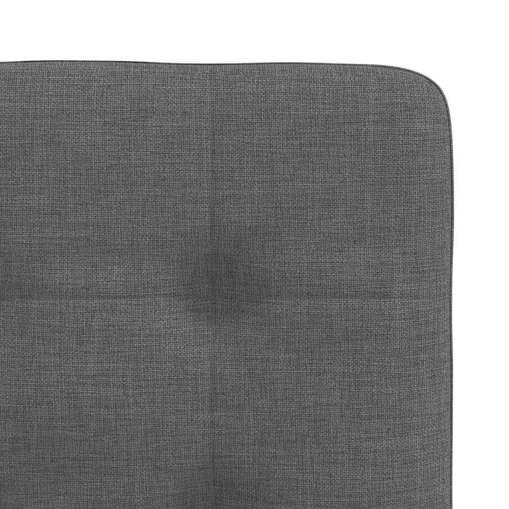 Dining Chairs 4 pcs Grey Fabric Kitchen Room Seating Elegant Design Comfort