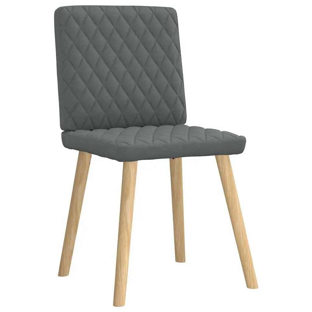 4-Piece Dining Chairs Set in Dark Grey Fabric
