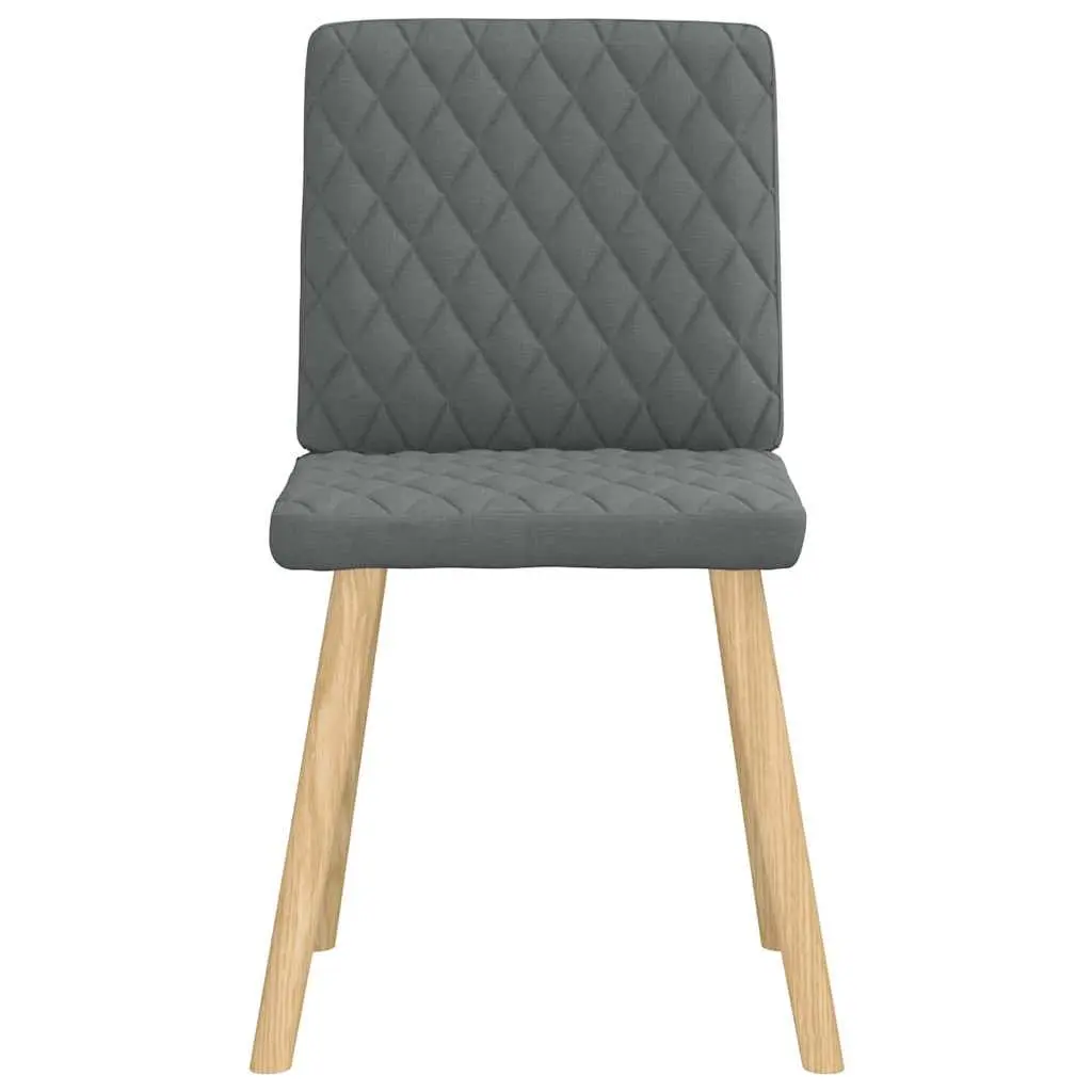 4-Piece Dining Chairs Set in Dark Grey Fabric
