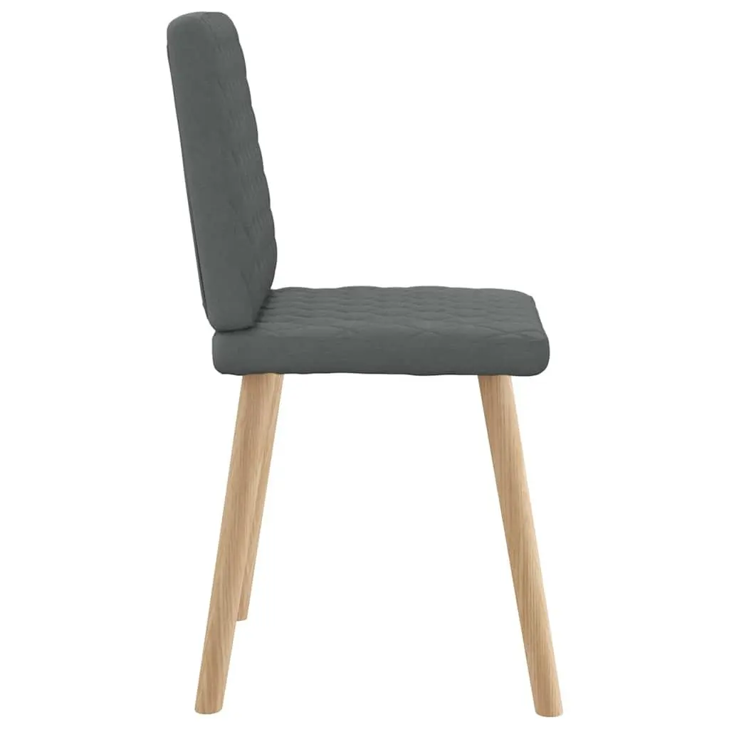 4-Piece Dining Chairs Set in Dark Grey Fabric