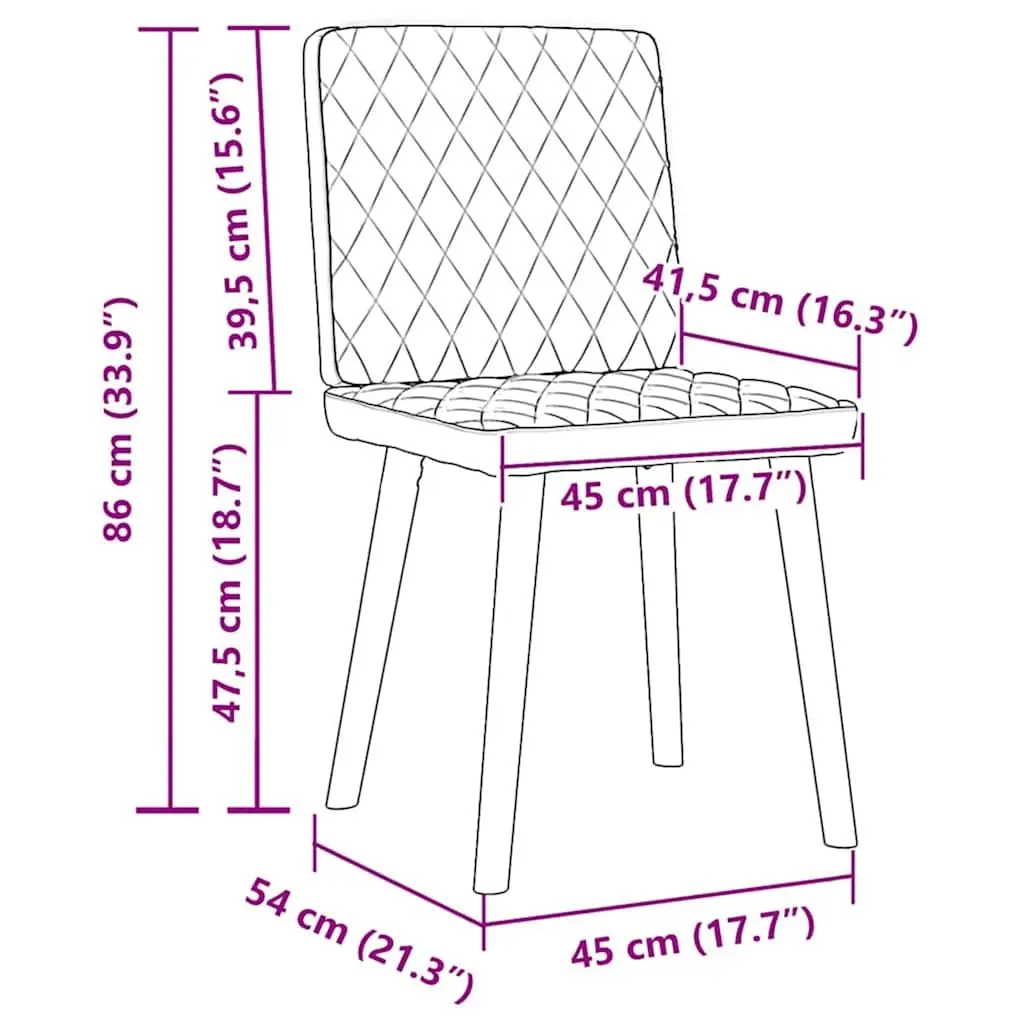 4-Piece Dining Chairs Set in Dark Grey Fabric