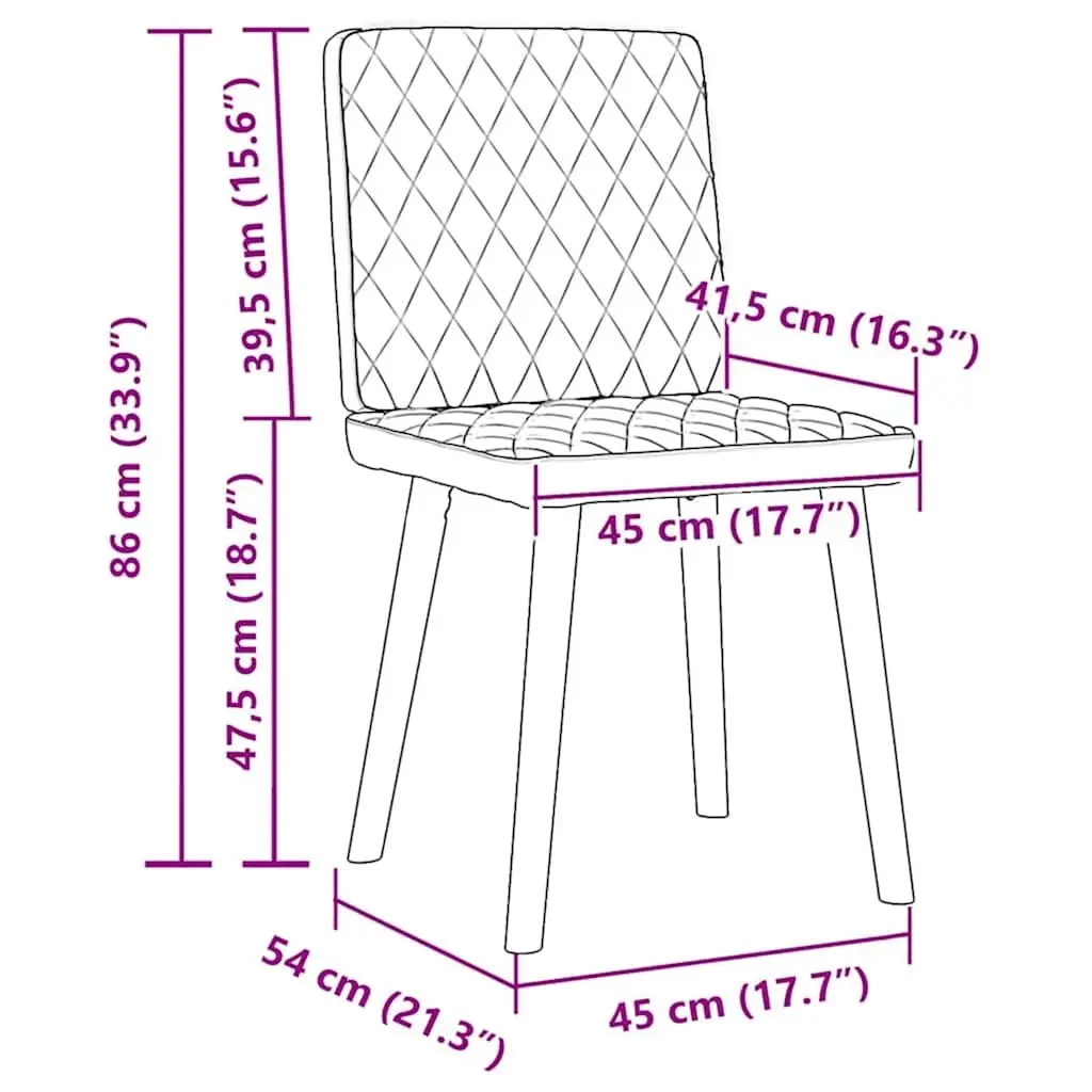 6 Grey Fabric Dining Chairs with Foam Backrest