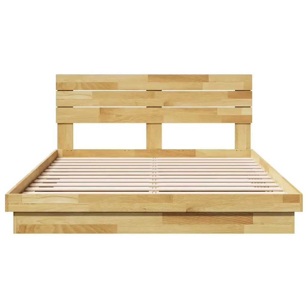 Solid Wood Bed Frame 135x190 cm in Brown