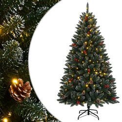 210cm Green Artificial Christmas Tree with Steel Stand