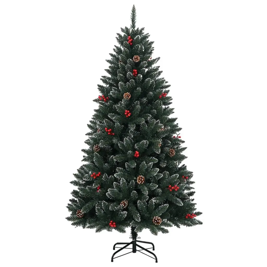 Artificial Christmas Tree 210cm Green with 300 LED Lights for Home Holiday Decoration