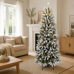 Specifications of 180cm Flocked Christmas Tree with 300 LEDs