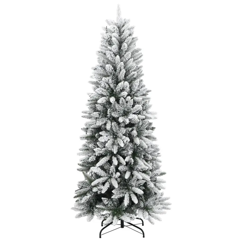 Artificial Christmas Tree Holiday Decor 180cm Green Flocked Snow