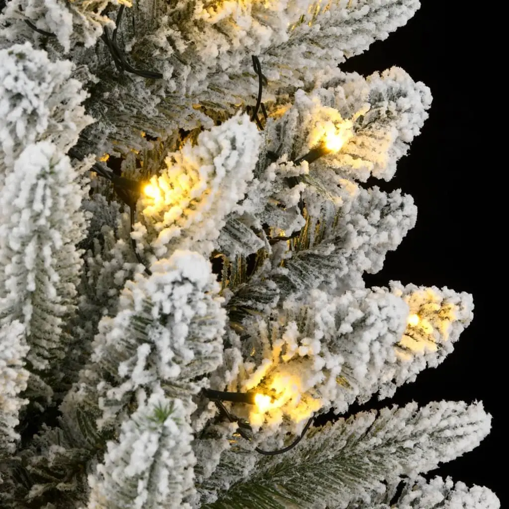Artificial Christmas Tree Holiday Decor 180cm Green Flocked Snow