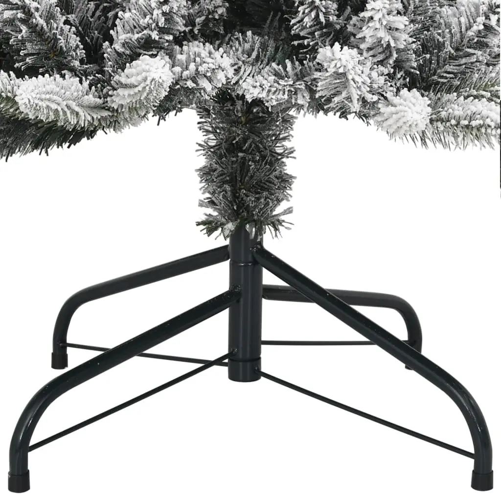 Artificial Christmas Tree Holiday Decor 180cm Green Flocked Snow