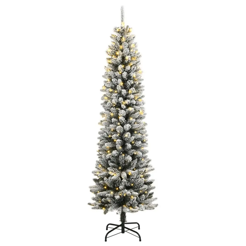 Artificial Christmas Tree Home 240cm Flocked Snow Green