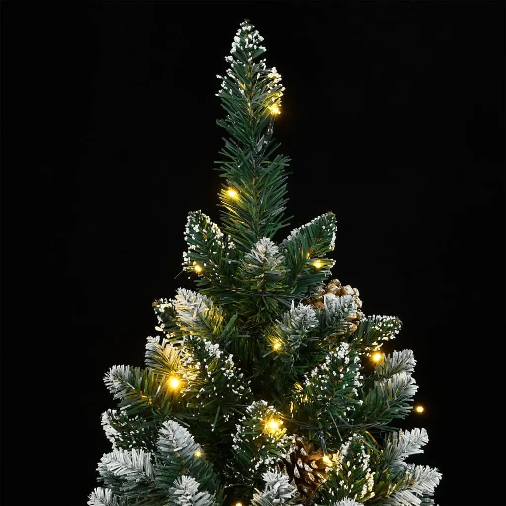 Artificial Christmas Tree Green 150cm for Holiday Decoration with 150 LED Lights