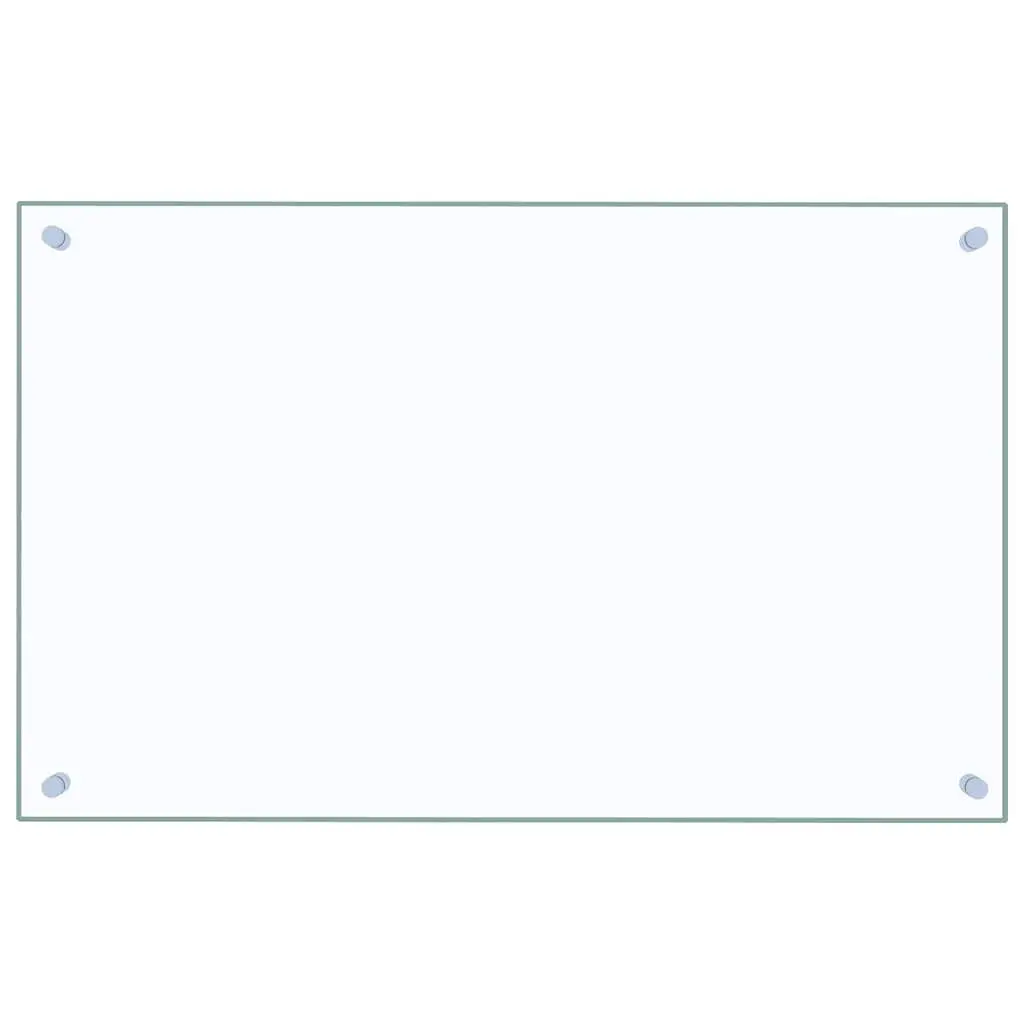 Tempered Glass Splash Guard Kitchen Backsplash Set 80x50cm Transparent 2 Pieces