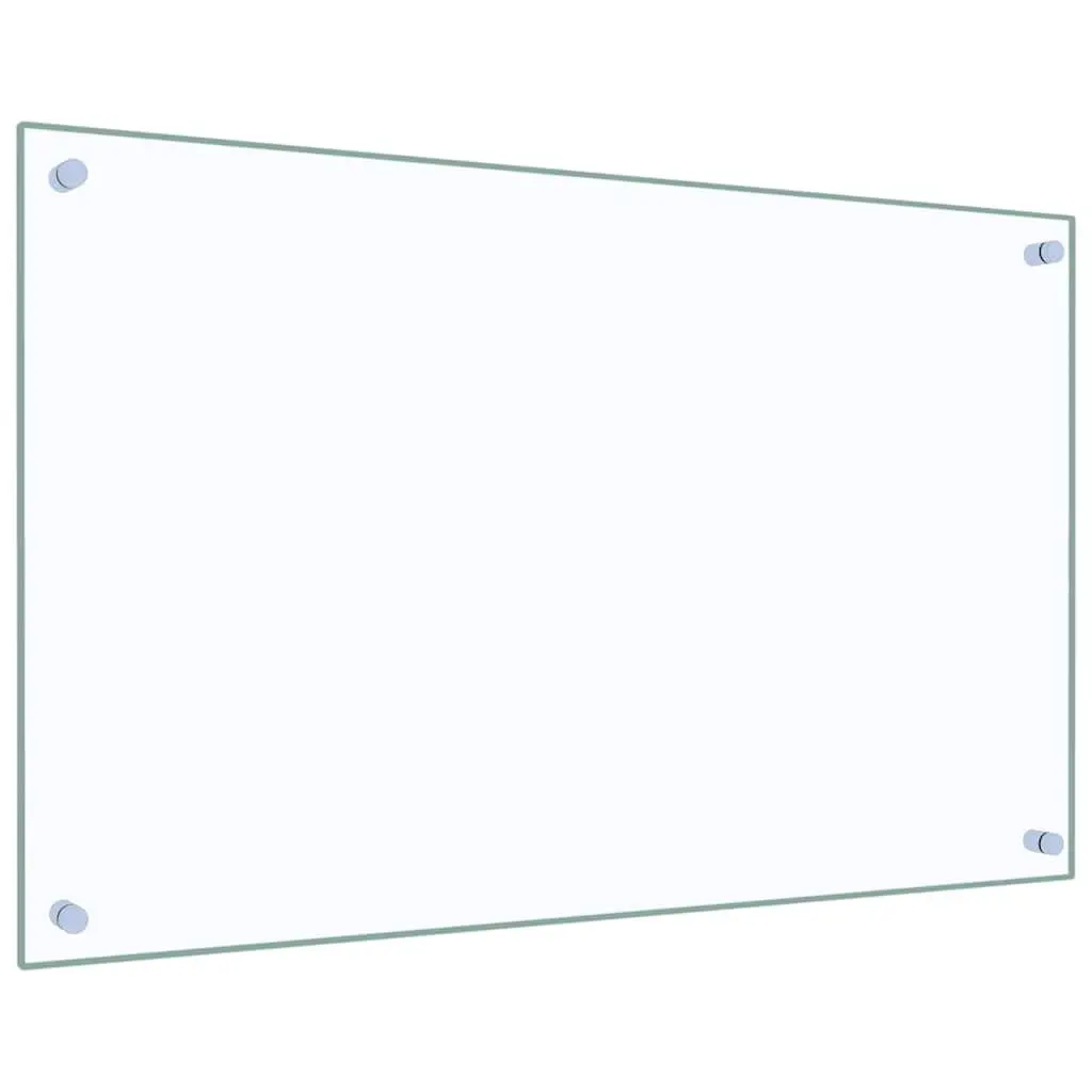 Tempered Glass Splash Guard Kitchen Backsplash Set 80x50cm Transparent 2 Pieces