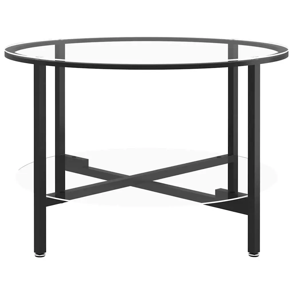 Black Round Tea Table, 70cm