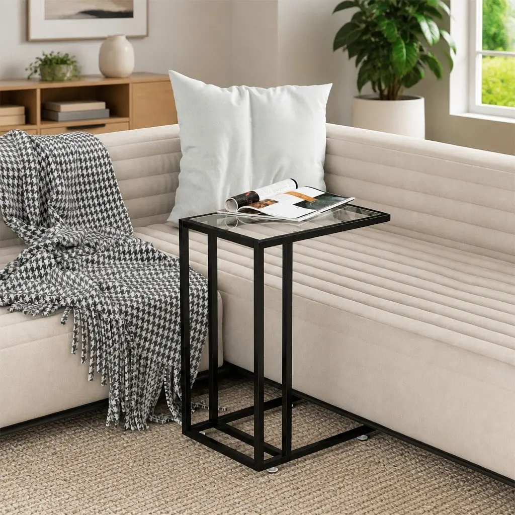 Tempered Glass Computer Side Table