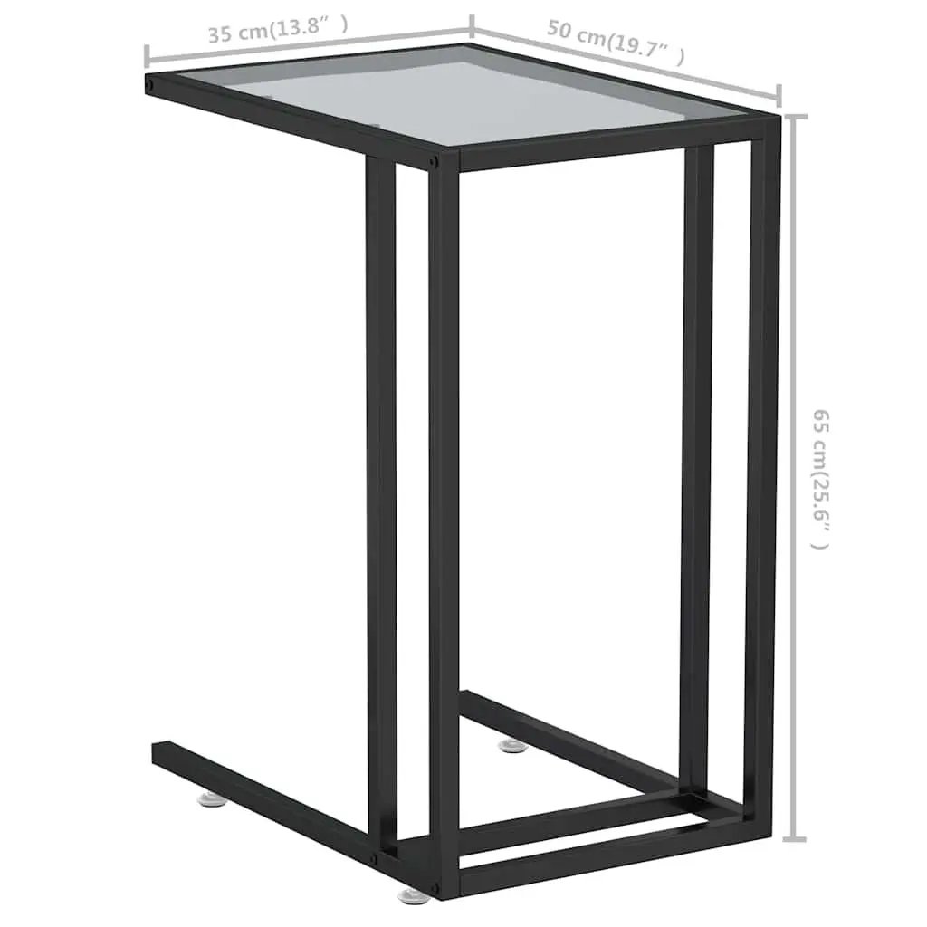 Tempered Glass Computer Side Table