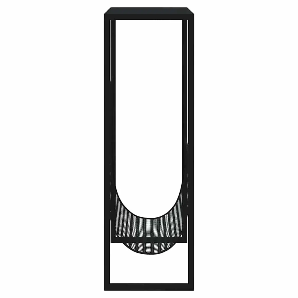 Magazine Rack Black Steel Storage Organiser Display Stand Living Room Office 35 x 15 x 45 cm