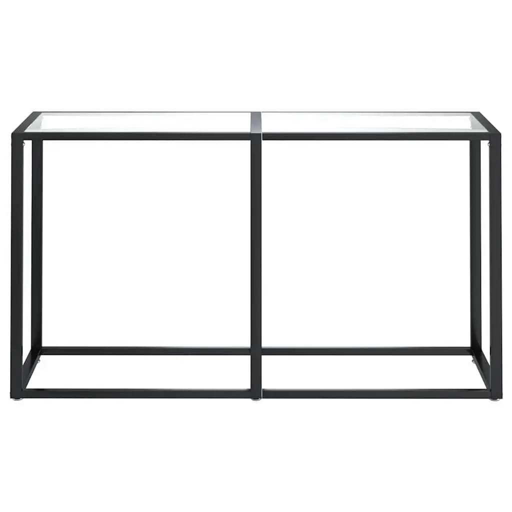 Console Table Living Room 140x35x75.5cm Transparent Tempered Glass