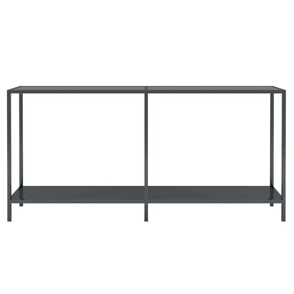 Console Table Black Tempered Glass Side End Table Living Room Furniture Storage