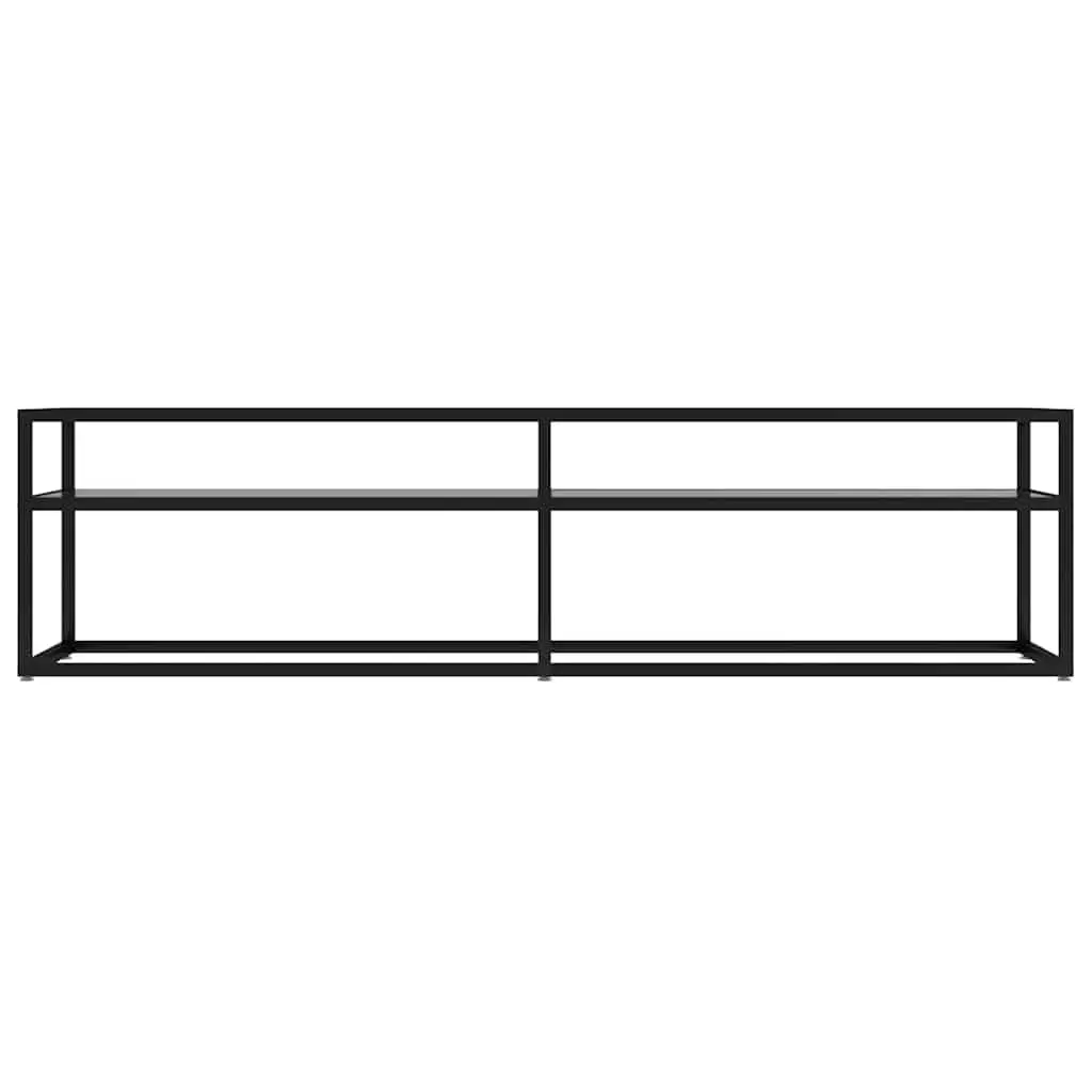 TV Cabinet Living Room 160 x 40 x 40.5 cm Tempered Glass Shelving Storage Unit Display Stand