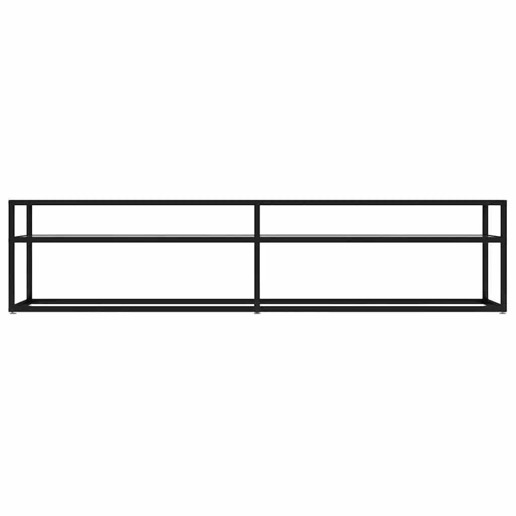 TV Cabinet Living Room 180 x 40 x 40.5 cm Tempered Glass Storage Unit Transparent Media Console