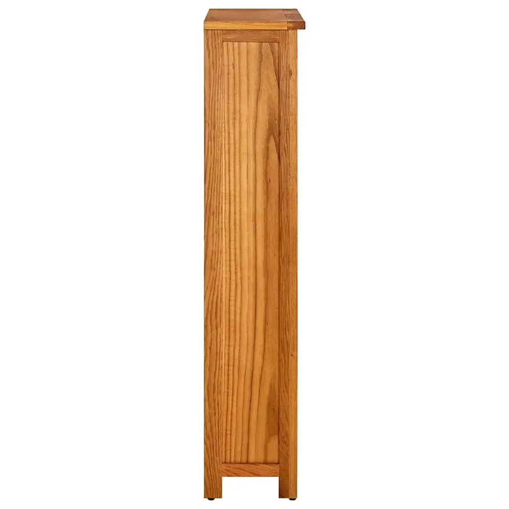 4-Tier Bookcase 70x22x110 cm Solid Oak Wood Standing Shelf Storage Display Unit