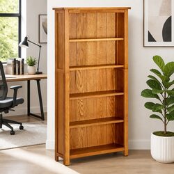 Specifications of the Solid Oak Wood 5-Tier Bookcase