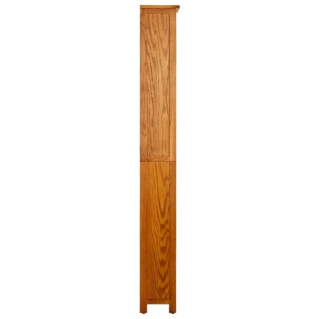 6-Tier Bookcase 52x22x180cm in Solid Oak