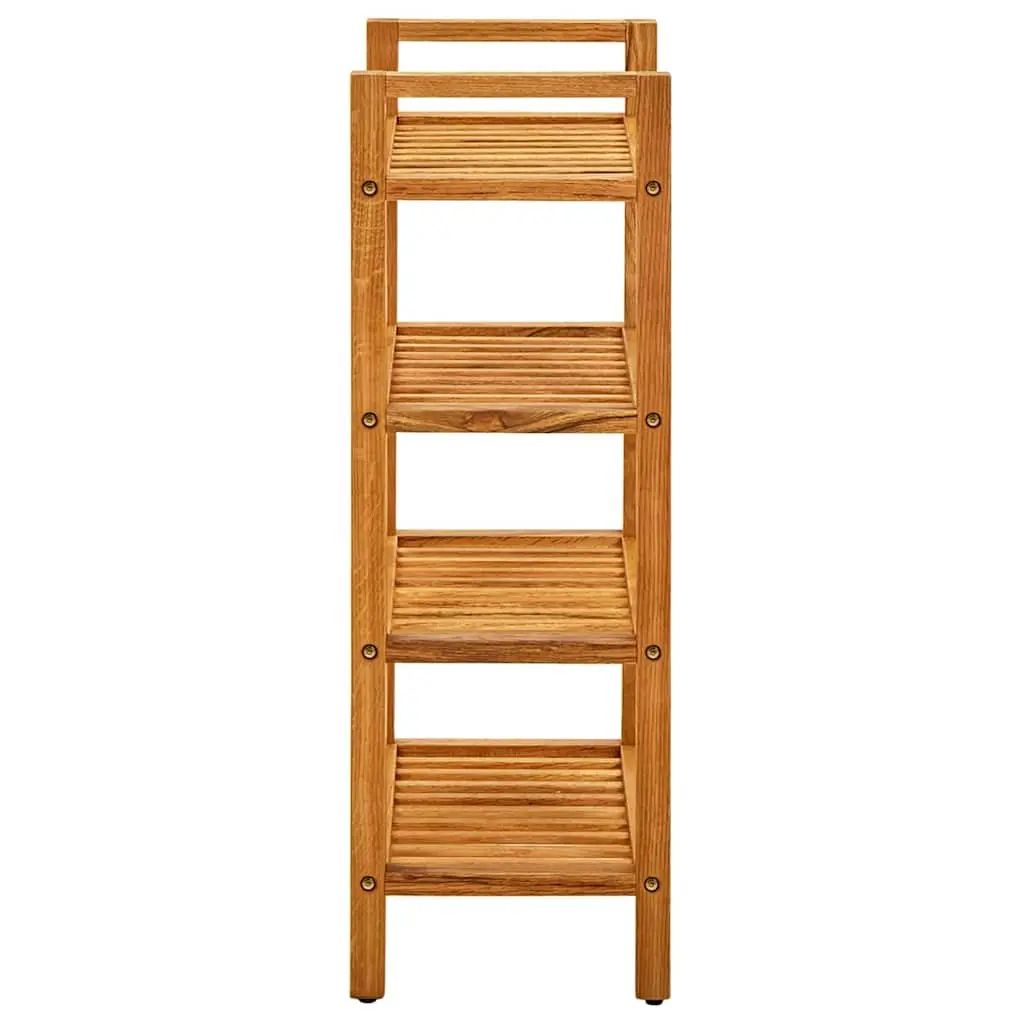 Wooden Shoe Rack Hallway Storage Organiser 4 Shelves Brown