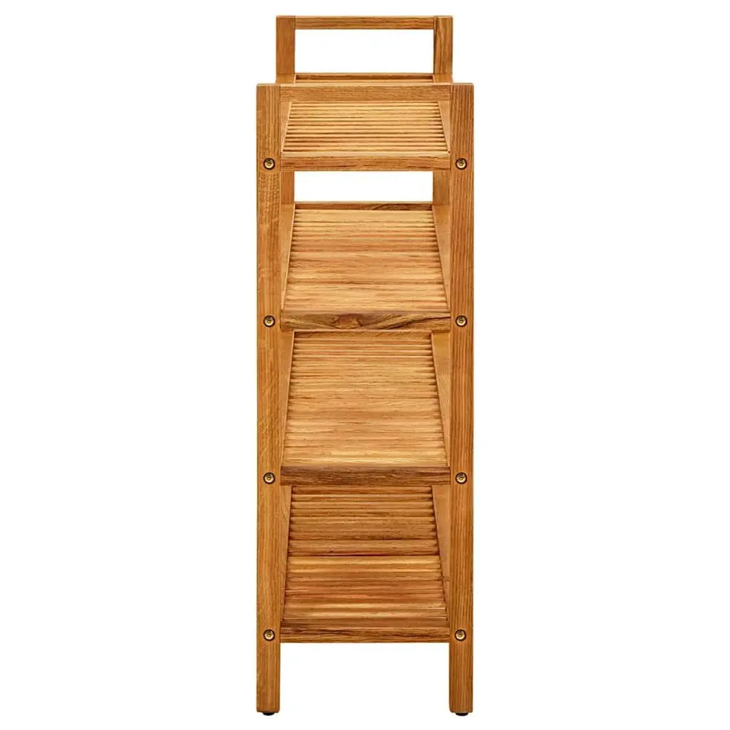 Shoe Rack for Hallway 100x27x80cm Brown Solid Wood 4 Shelves