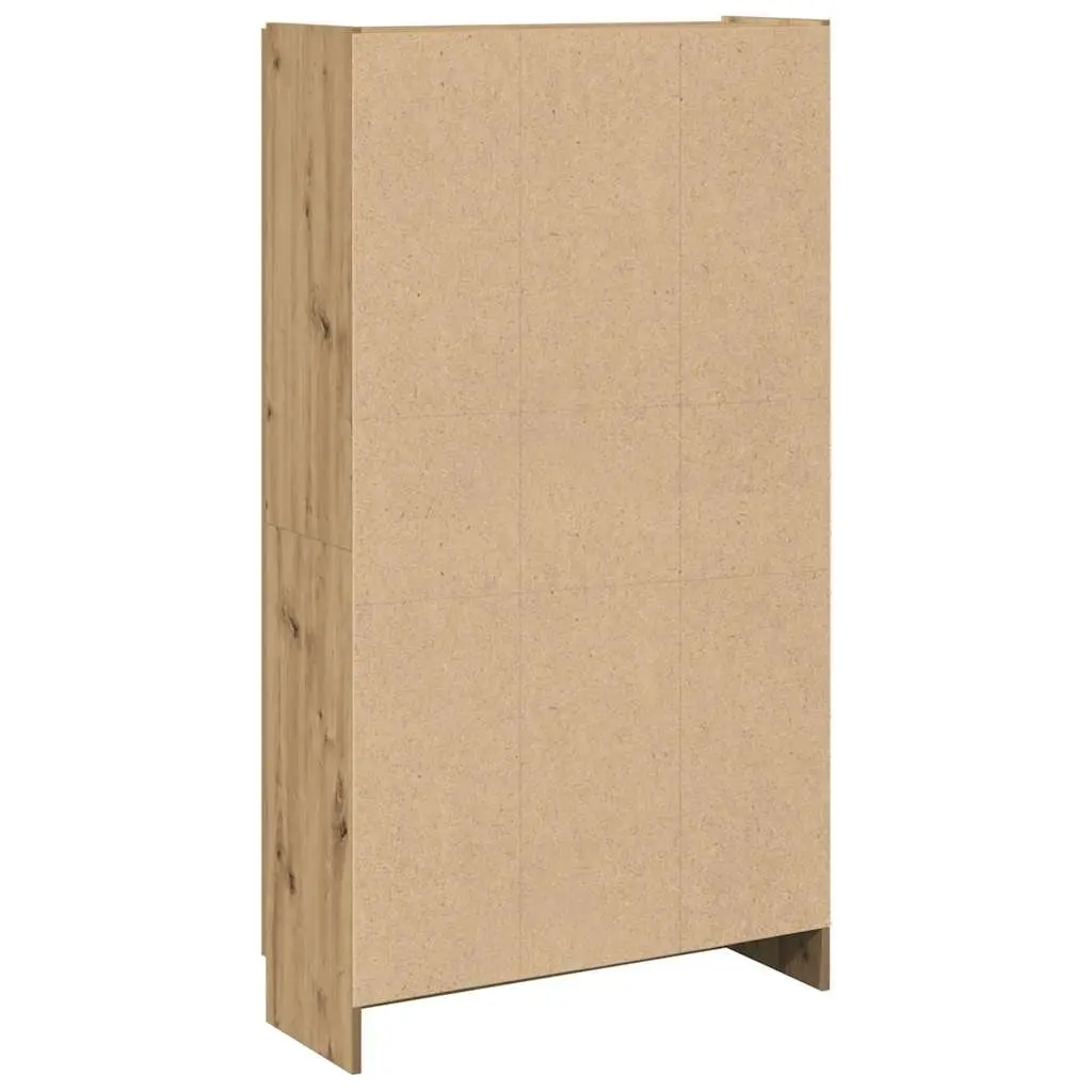 Brown Highboard Standing Shelf Storage Cabinet Engineered Wood Bookcase 150cm