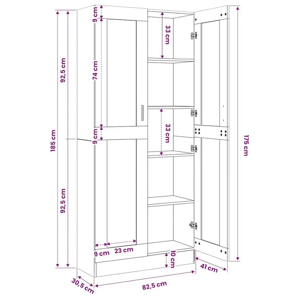 Engineered Wood Highboard Cabinet