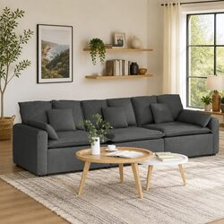 Specifications of the Three-Section Modular Sofa in Grey