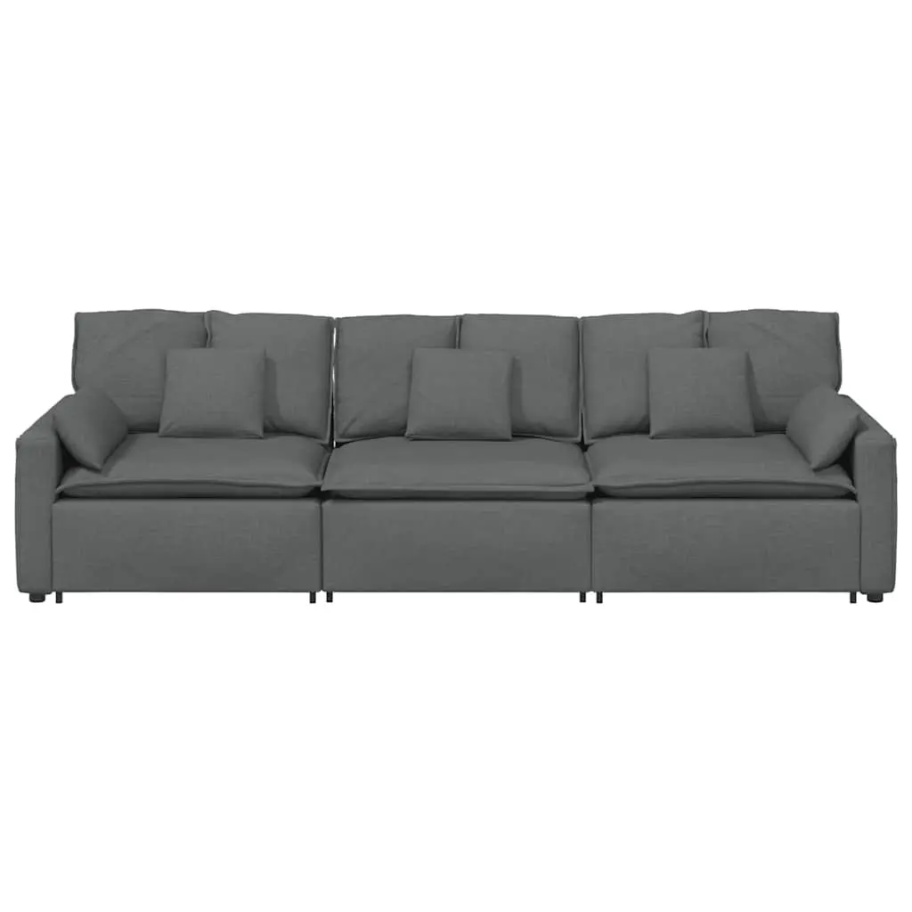 Three-Section Modular Sofa in Grey