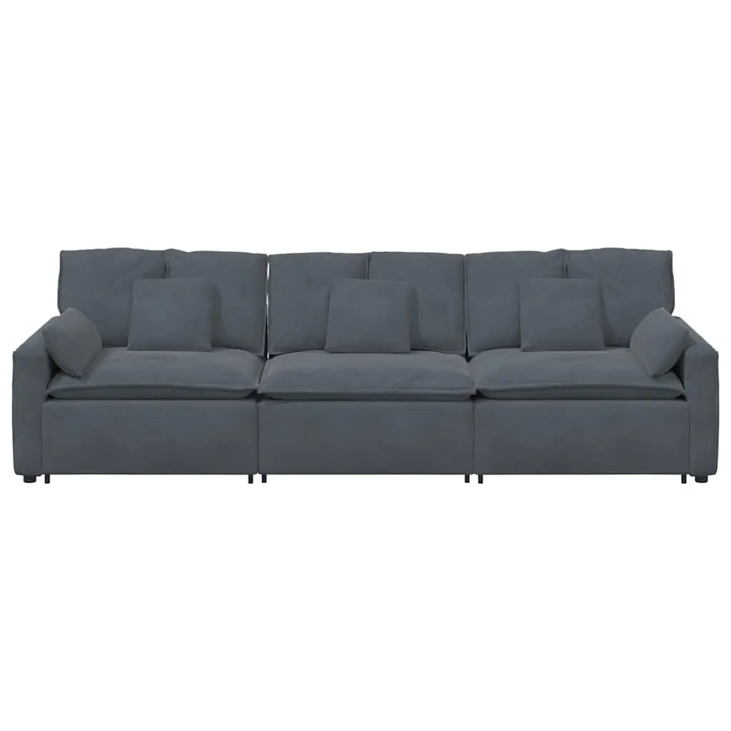 Modular Three-Section Sofa Unit
