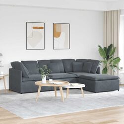 Grey Velvet Modular Sofa: Dimensions and Features