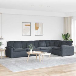 Modular Sofa Sectional: Grey Velvet, Five Configurable Sections