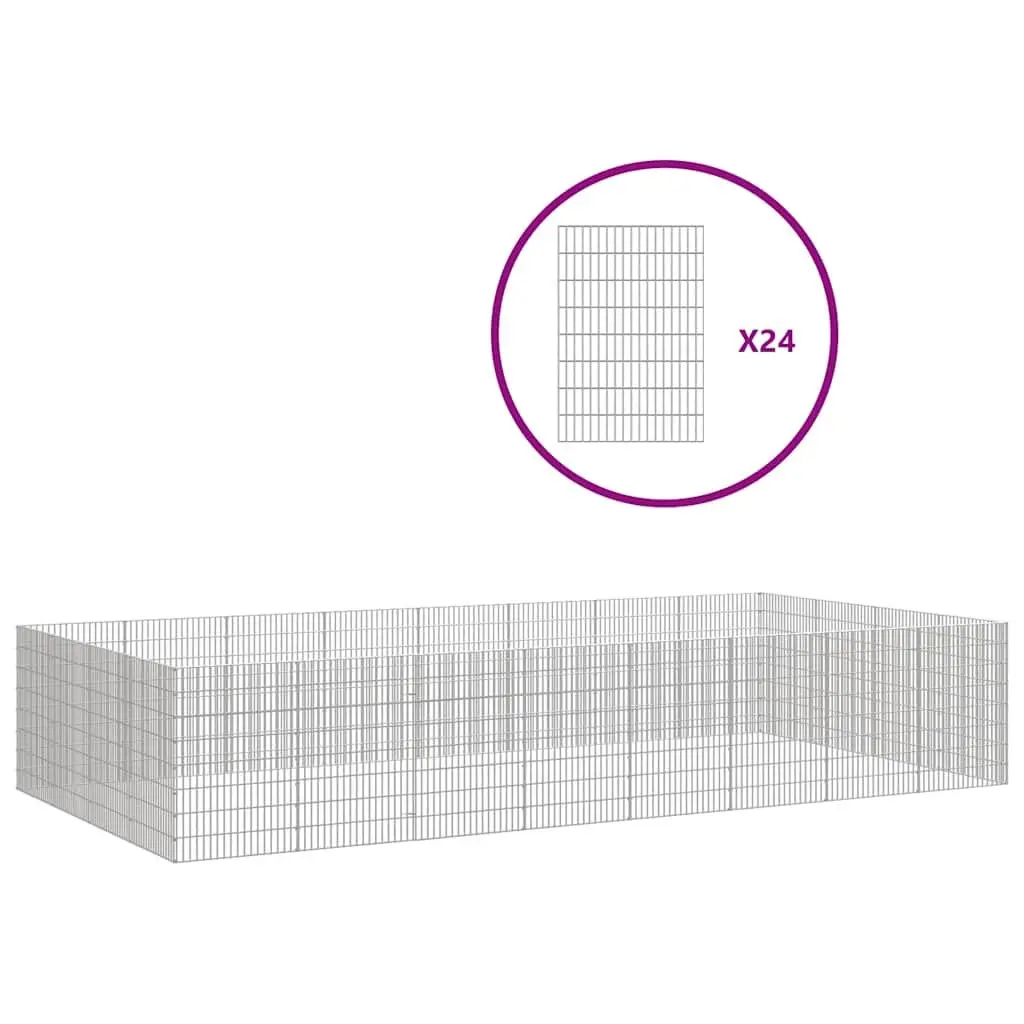 Small Animal Enclosure 24 Panel Pen for Rabbit Guinea Pig Run Exercise Playpen