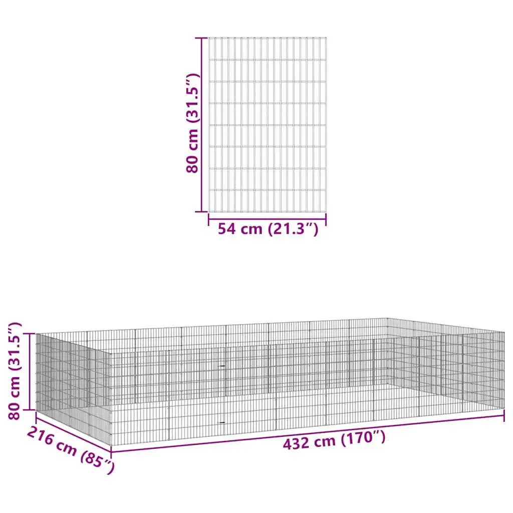 Small Animal Enclosure 24 Panel Pen for Rabbit Guinea Pig Run Exercise Playpen
