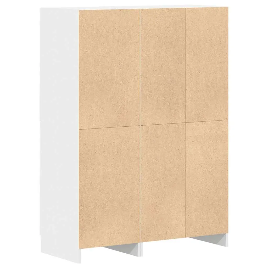 2 Piece Wall Mounted Storage Kitchen Cabinet Set Engineered Wood White