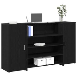 Specifications of Black Oak Reception Desk 180x50x103.5cm