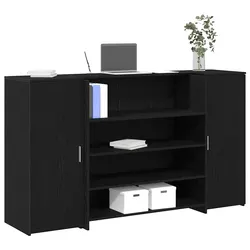 Specifications of Black Oak Reception Desk 180x50x103.5cm