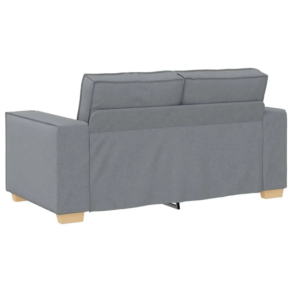 3-Piece Sofa Set Living Room Light Grey Linen-Blend Fabric