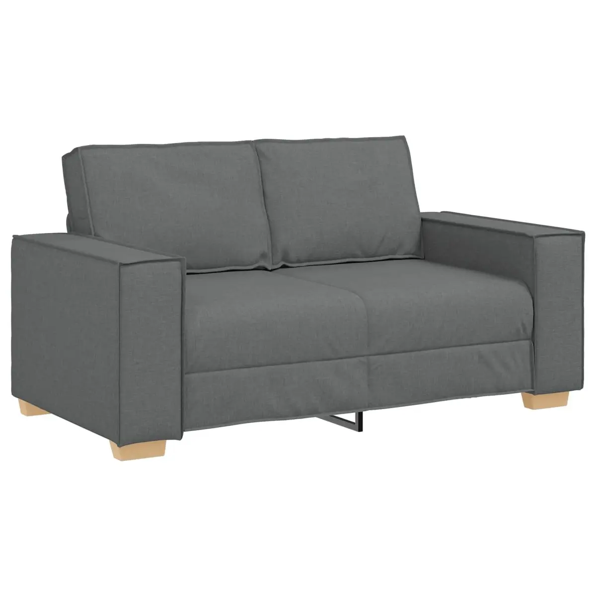 3-Piece Sofa Set Grey Linen-Blend Modern Living Room Furniture 220cm Wide Lounge