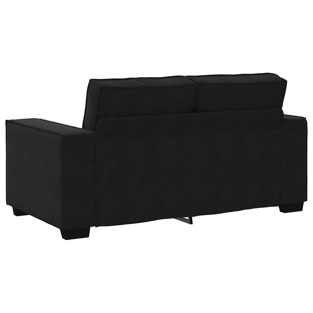 3 Piece Black Velvet Sofa Set