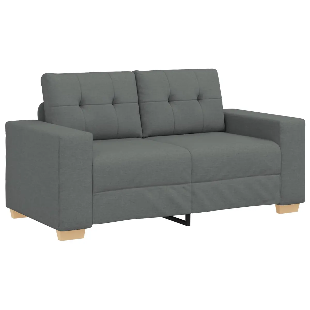 Modular Sofa Set 3-Piece Living Room Couch Grey Linen-blend Fabric Lounger