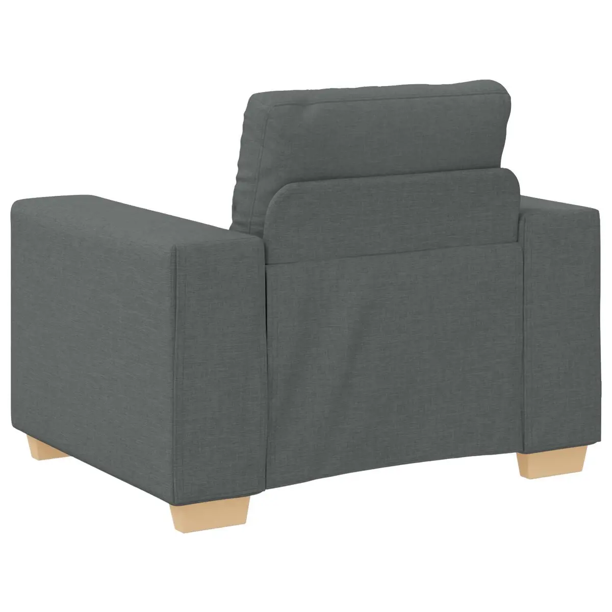 Modular Sofa Set 3-Piece Living Room Couch Grey Linen-blend Fabric Lounger